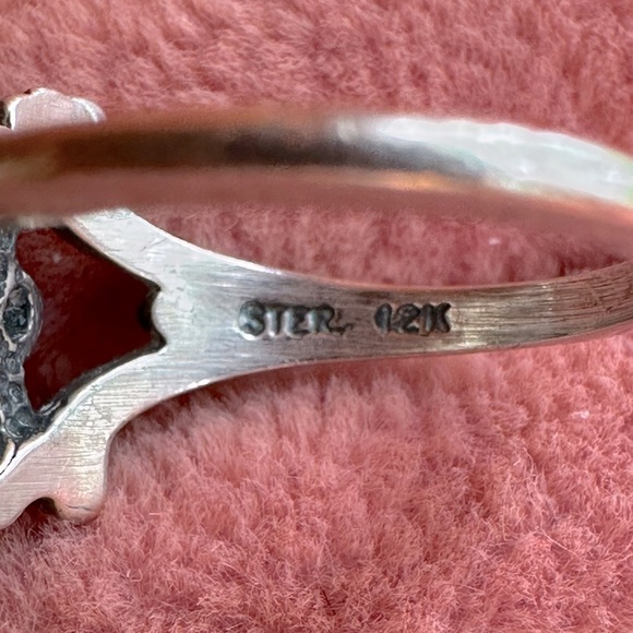 Vintage Black Hills Gold 925 Sterling Silver 12K Yellow & Rose Gold Rose Ring - Picture 7 of 14